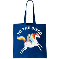 To The Disco Funny Sloth Unicorn Tote Bag