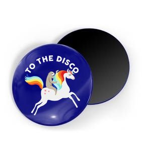 To The Disco Funny Sloth Unicorn Magnet