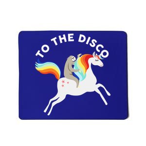 To The Disco Funny Sloth Unicorn Mousepad