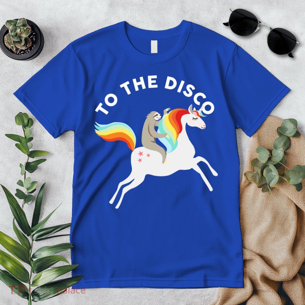 To The Disco Funny Sloth Unicorn Premium T-Shirt