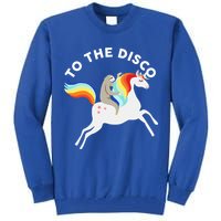 To The Disco Funny Sloth Unicorn Tall Sweatshirt