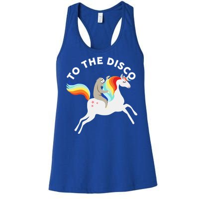 To The Disco Funny Sloth Unicorn Women's Racerback Tank