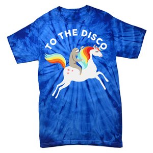 To The Disco Funny Sloth Unicorn Tie-Dye T-Shirt