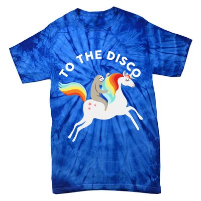 To The Disco Funny Sloth Unicorn Tie-Dye T-Shirt