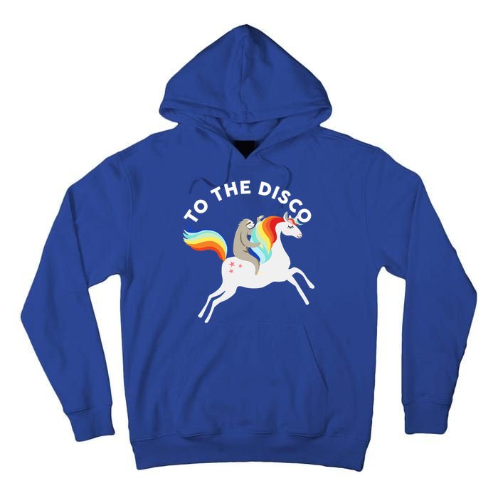 To The Disco Funny Sloth Unicorn Tall Hoodie