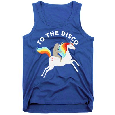To The Disco Funny Sloth Unicorn Tank Top