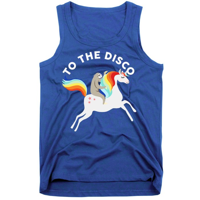 To The Disco Funny Sloth Unicorn Tank Top