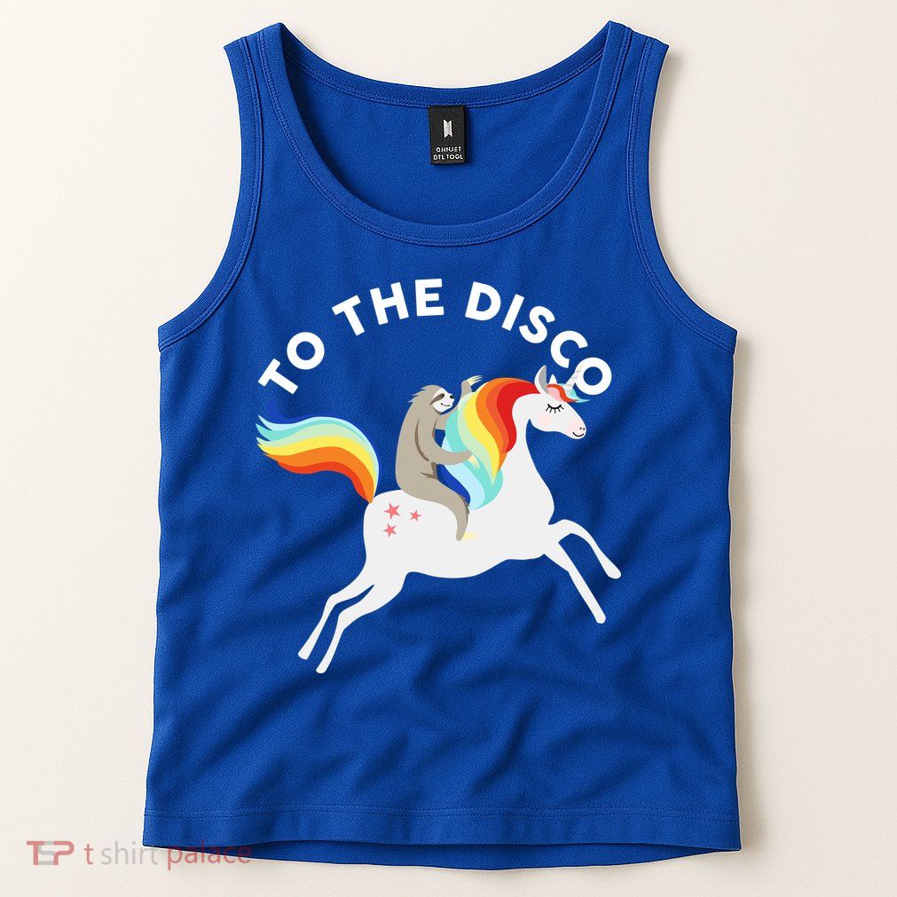 To The Disco Funny Sloth Unicorn Tank Top