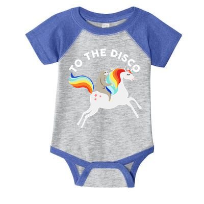 To The Disco Funny Sloth Unicorn Infant Baby Jersey Bodysuit