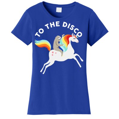 To The Disco Funny Sloth Unicorn Women's T-Shirt