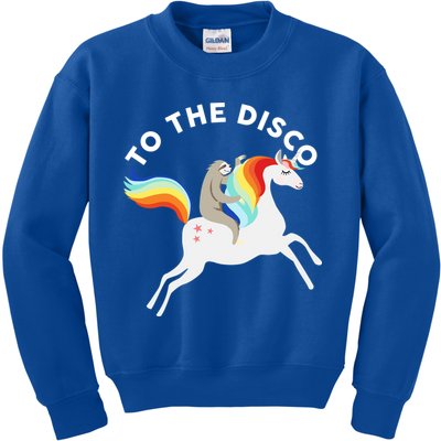 To The Disco Funny Sloth Unicorn Kids Sweatshirt