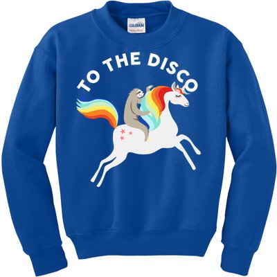 To The Disco Funny Sloth Unicorn Kids Sweatshirt