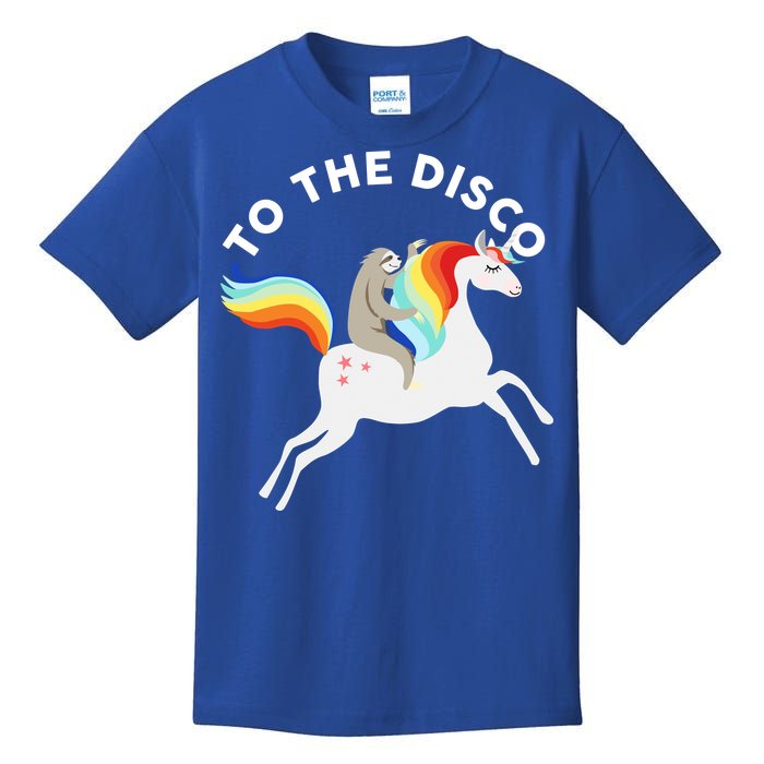 To The Disco Funny Sloth Unicorn Kids T-Shirt