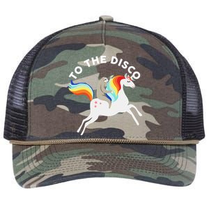 To The Disco Funny Sloth Unicorn Retro Rope Trucker Hat Cap