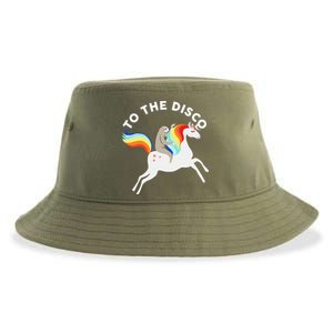 To The Disco Funny Sloth Unicorn Sustainable Bucket Hat