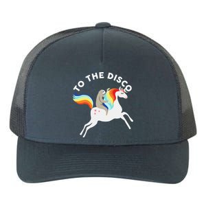 To The Disco Funny Sloth Unicorn Yupoong Adult 5-Panel Trucker Hat