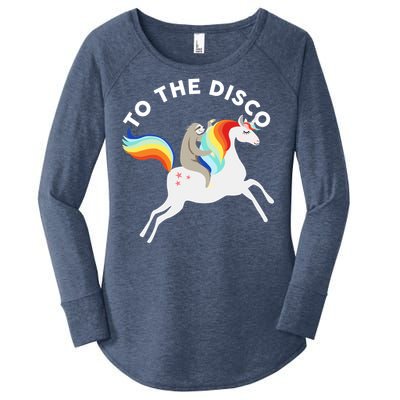 To The Disco Funny Sloth Unicorn Women's Perfect Tri Tunic Long Sleeve Shirt