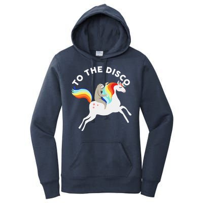 To The Disco Funny Sloth Unicorn Women's Pullover Hoodie