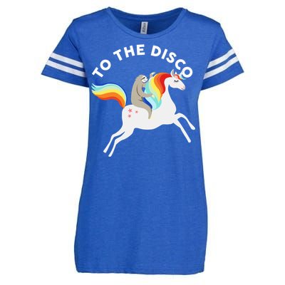 To The Disco Funny Sloth Unicorn Enza Ladies Jersey Football T-Shirt