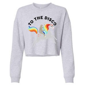 To The Disco Funny Sloth Unicorn Cropped Pullover Crew