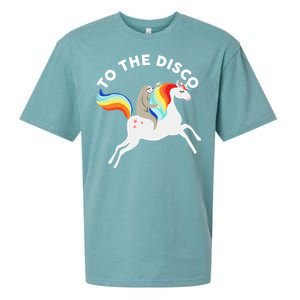 To The Disco Funny Sloth Unicorn Sueded Cloud Jersey T-Shirt