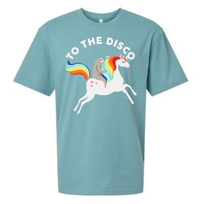 To The Disco Funny Sloth Unicorn Sueded Cloud Jersey T-Shirt