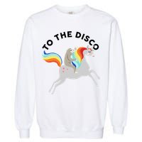 To The Disco Funny Sloth Unicorn Garment-Dyed Sweatshirt