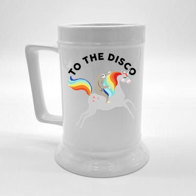 To The Disco Funny Sloth Unicorn Beer Stein