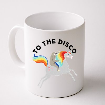 To The Disco Funny Sloth Unicorn Coffee Mug