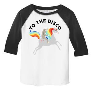 To The Disco Funny Sloth Unicorn Toddler Fine Jersey T-Shirt