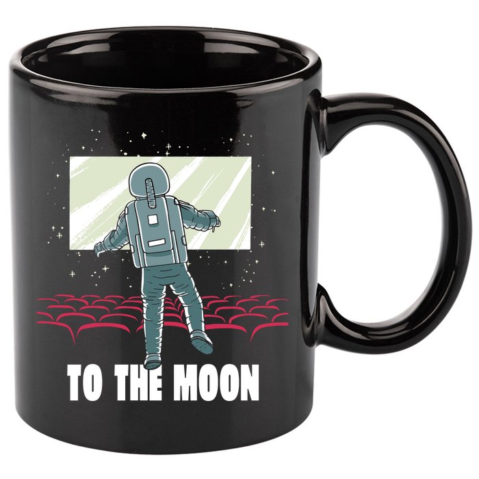 To The Moon Astronaut Movie Theatre 11oz C Handle Ceramic Mug