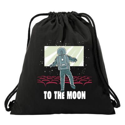 To The Moon Astronaut Movie Theatre Drawstring Bag