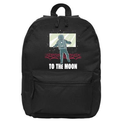 To The Moon Astronaut Movie Theatre 16 in Basic Backpack