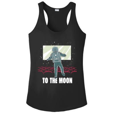To The Moon Astronaut Movie Theatre Ladies PosiCharge Competitor Racerback Tank