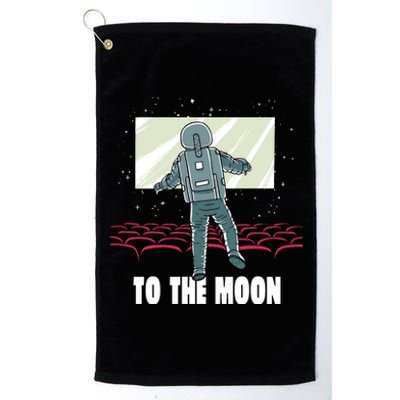 To The Moon Astronaut Movie Theatre Platinum Collection Golf Towel