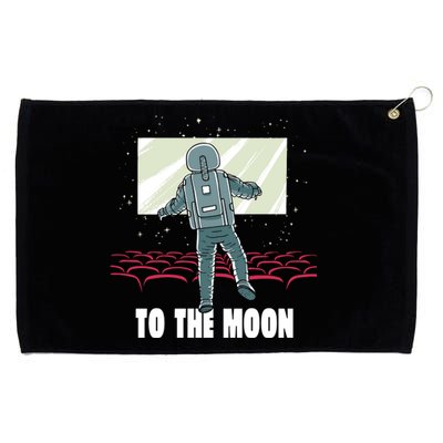 To The Moon Astronaut Movie Theatre Grommeted Golf Towel