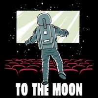 To The Moon Astronaut Movie Theatre Cropped Pullover Crew