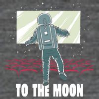 To The Moon Astronaut Movie Theatre 7 Panel Mesh Trucker Snapback Hat