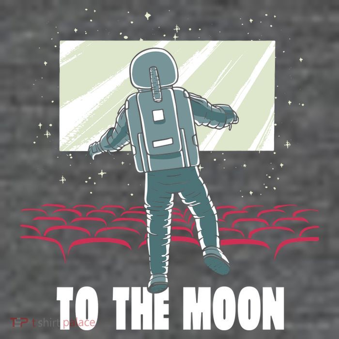 To The Moon Astronaut Movie Theatre Flexfit Unipanel Trucker Cap