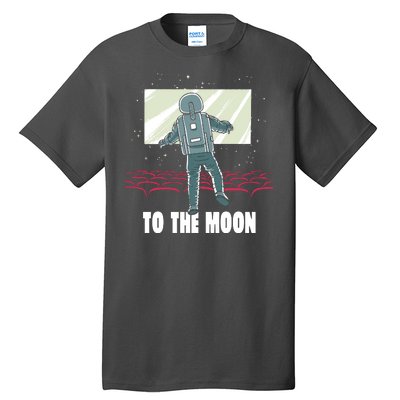 To The Moon Astronaut Movie Theatre Tall T-Shirt