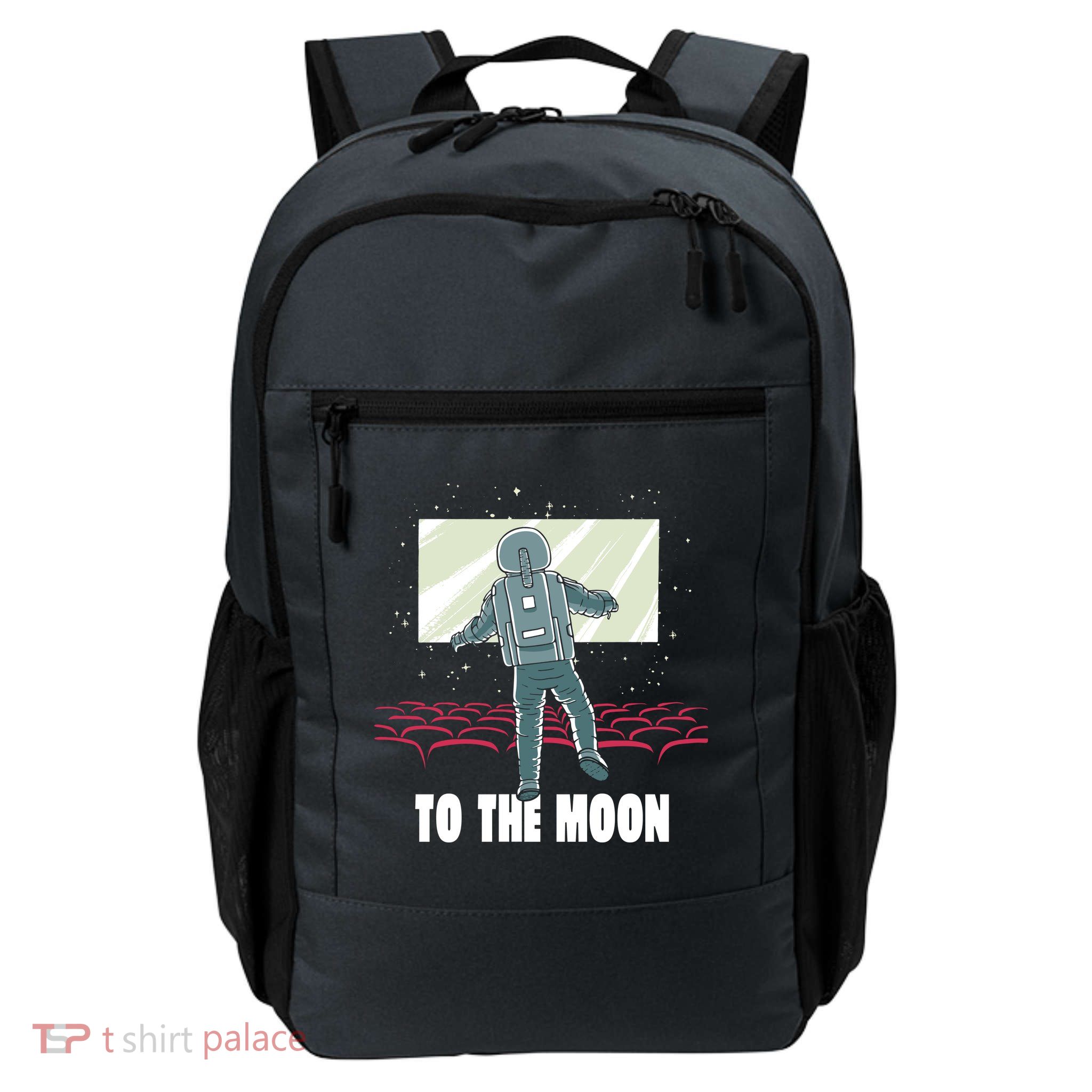 To The Moon Astronaut Movie Theatre Daily Commute Backpack