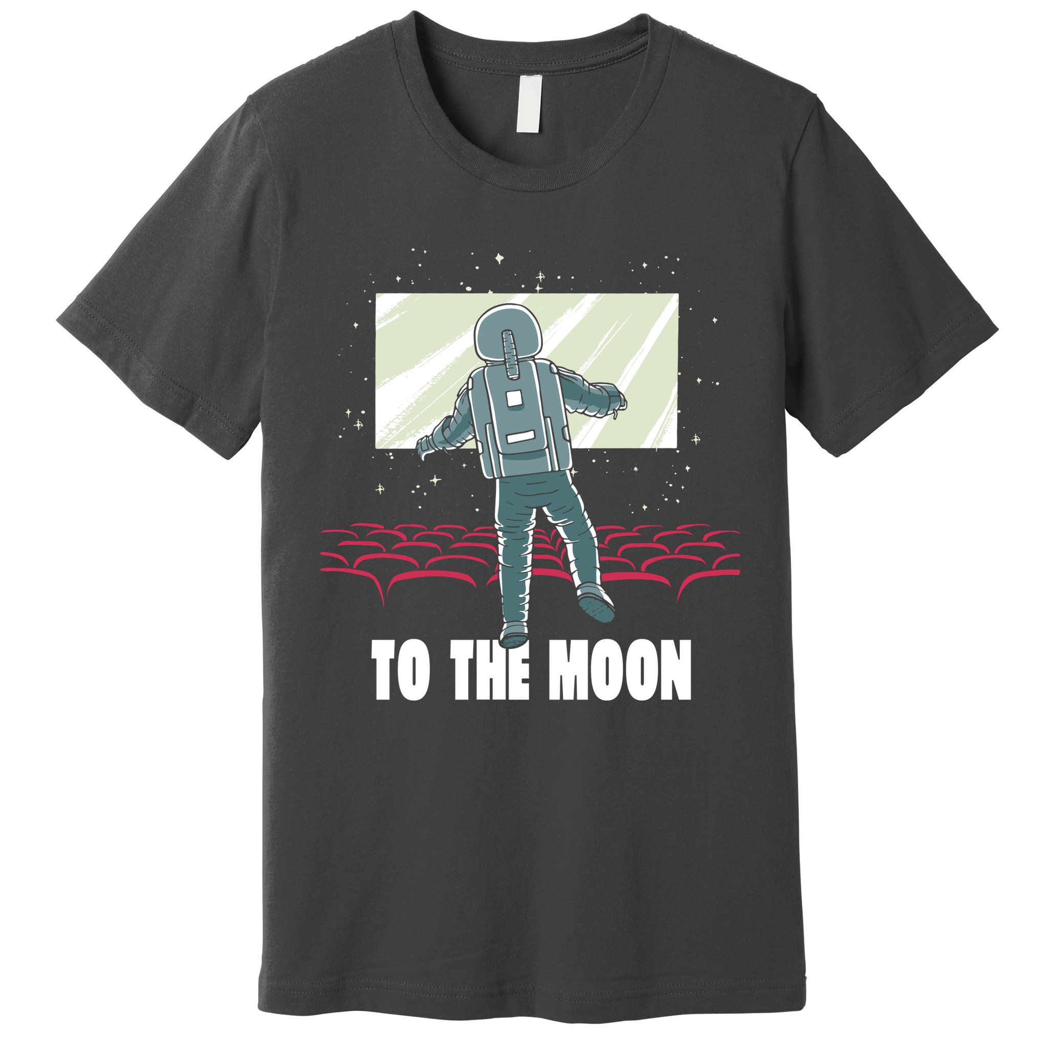 To The Moon Astronaut Movie Theatre Premium T-Shirt