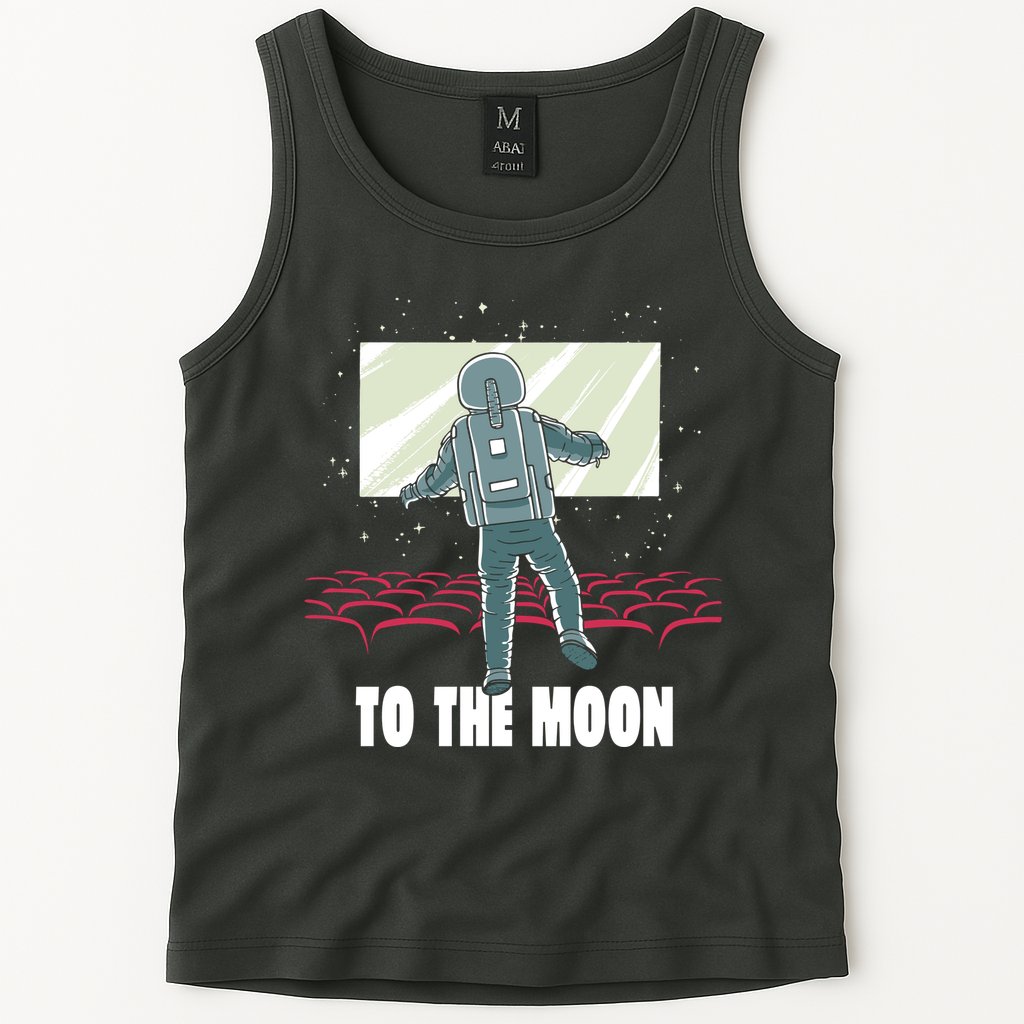 To The Moon Astronaut Movie Theatre Tank Top