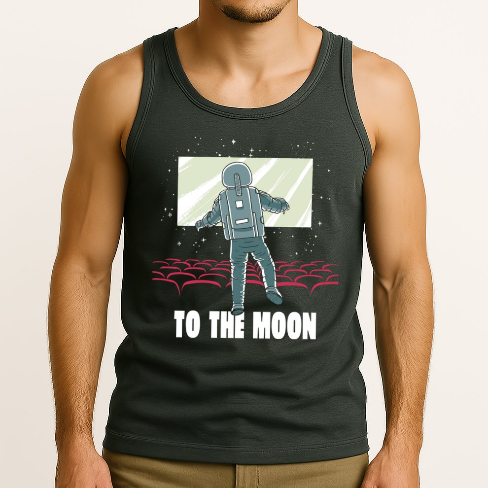 To The Moon Astronaut Movie Theatre Tank Top