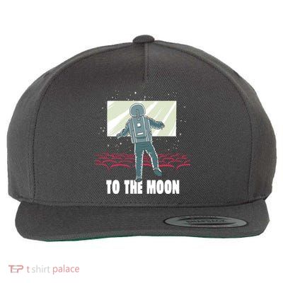To The Moon Astronaut Movie Theatre Wool Snapback Cap