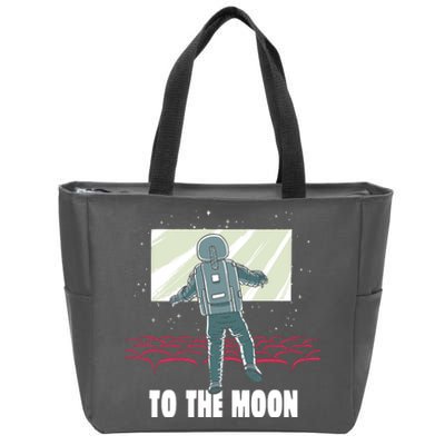 To The Moon Astronaut Movie Theatre Zip Tote Bag