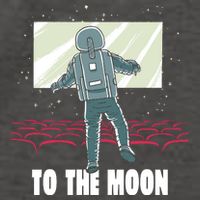 To The Moon Astronaut Movie Theatre Vector Backpack