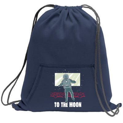 To The Moon Astronaut Movie Theatre Sweatshirt Cinch Pack Bag