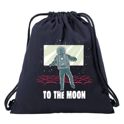 To The Moon Astronaut Movie Theatre Drawstring Bag