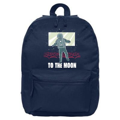 To The Moon Astronaut Movie Theatre 16 in Basic Backpack